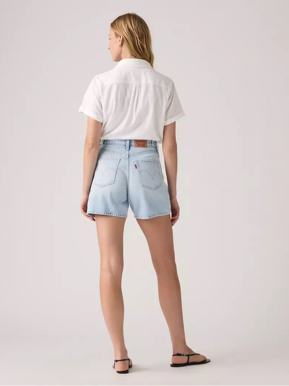 Levi's Cinch Light Blue High-Rise Denim Shorts